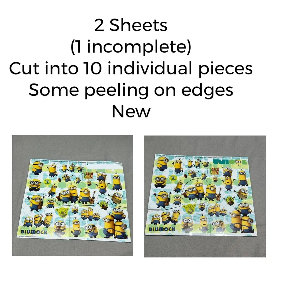 Despicable Me Minions Large Lot Sticker Activity Party Favor Mixed Movie Era NEW